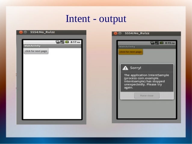 intent in android 7 638