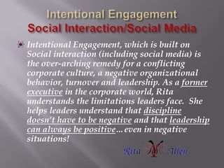 Intentional EngagementSocial Interaction/Social Media<br />	Intentional Engagement, which is built on Social interaction (...