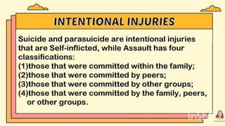 Intentional Injuries powerpoint presentation | PPTX