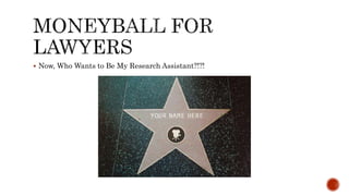  Now, Who Wants to Be My Research Assistant?!?! 
 