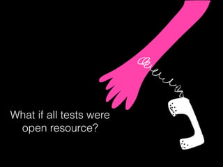 What if all tests were
open resource?
 