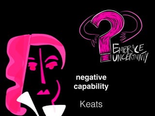 negative
capability
Keats
 