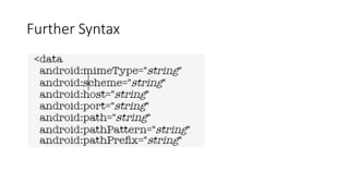 Further Syntax
 