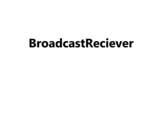 BroadcastReciever
 