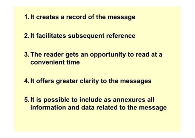 Inter Office Written Communication