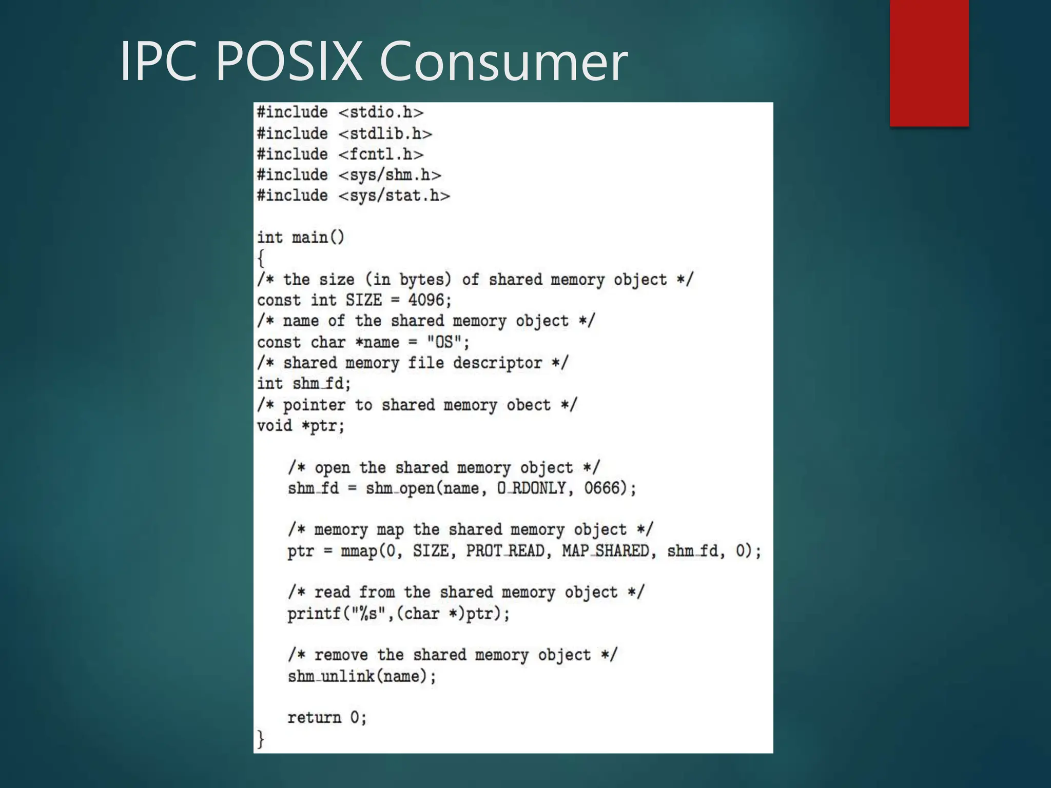 IPC POSIX Consumer 