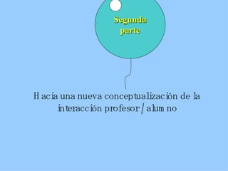 Hacia una nueva conceptualización de la interacción profesor / alumno Segunda parte 
