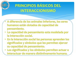 PRINCIPIOS BÁSICOS DEL
  INTERACCIONISMO
 