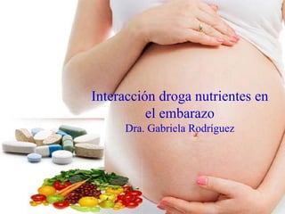 Interacción droga nutrientes en
el embarazo
Dra. Gabriela Rodríguez
 