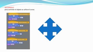 SECUENCIA 2
para controlar el objeto se utiliza el cursor.