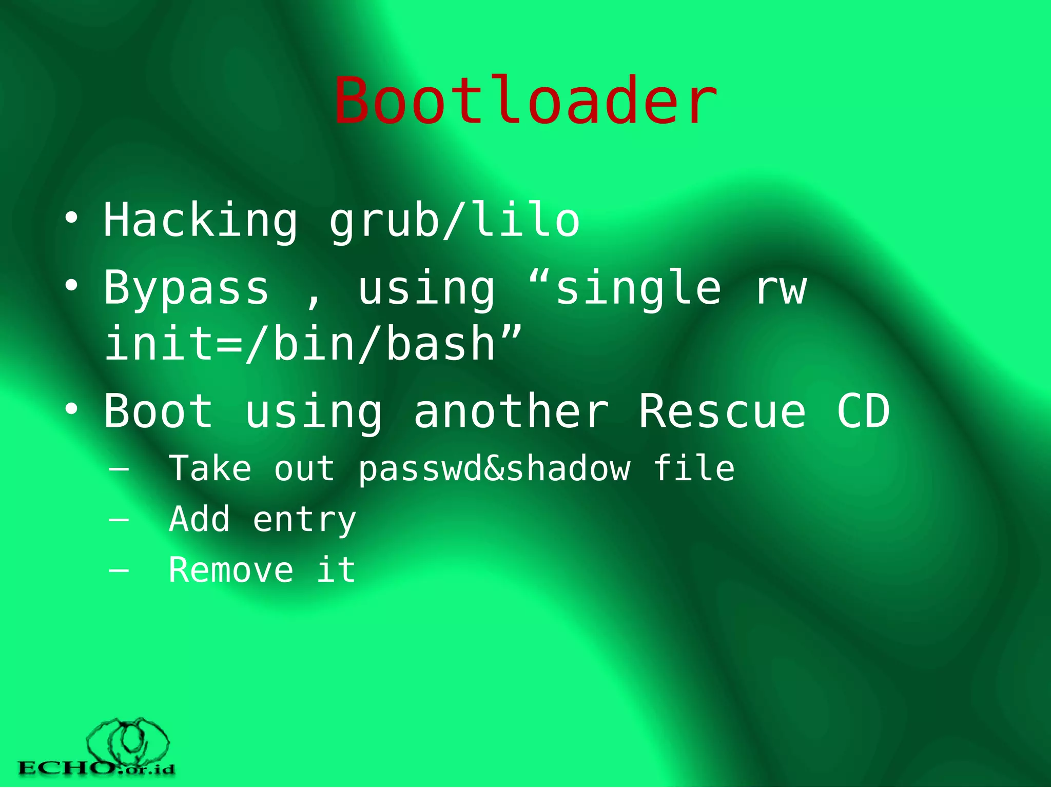 linux security: interact with linux