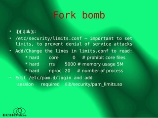 linux security: interact with linux