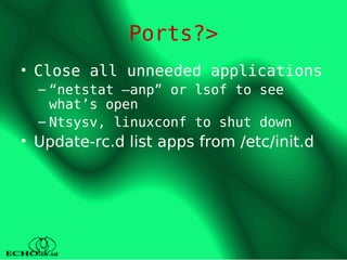 linux security: interact with linux