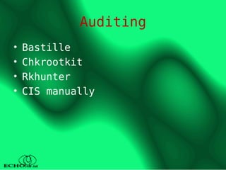 linux security: interact with linux