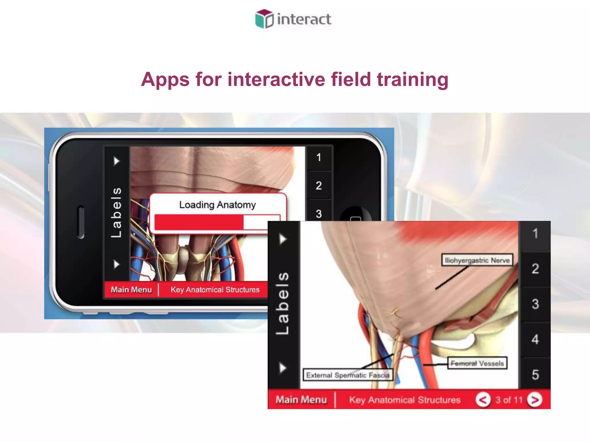 Apps for interactive field training
 