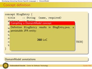 Interacting Domain Specific Languages