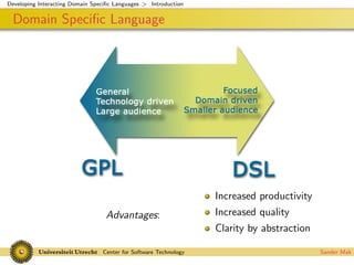 Interacting Domain Specific Languages