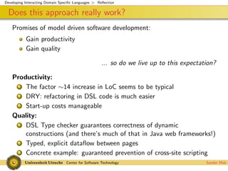 Interacting Domain Specific Languages