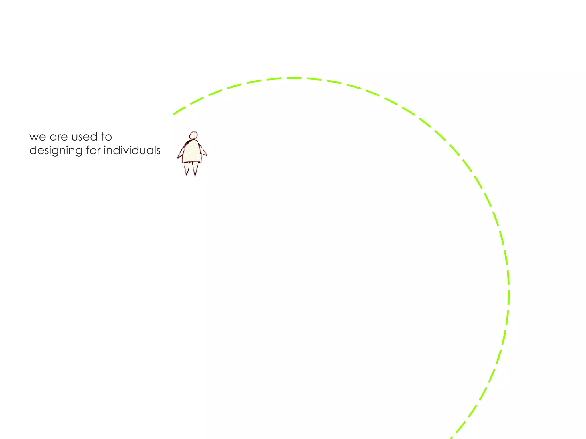 we are used to  designing for individuals 
