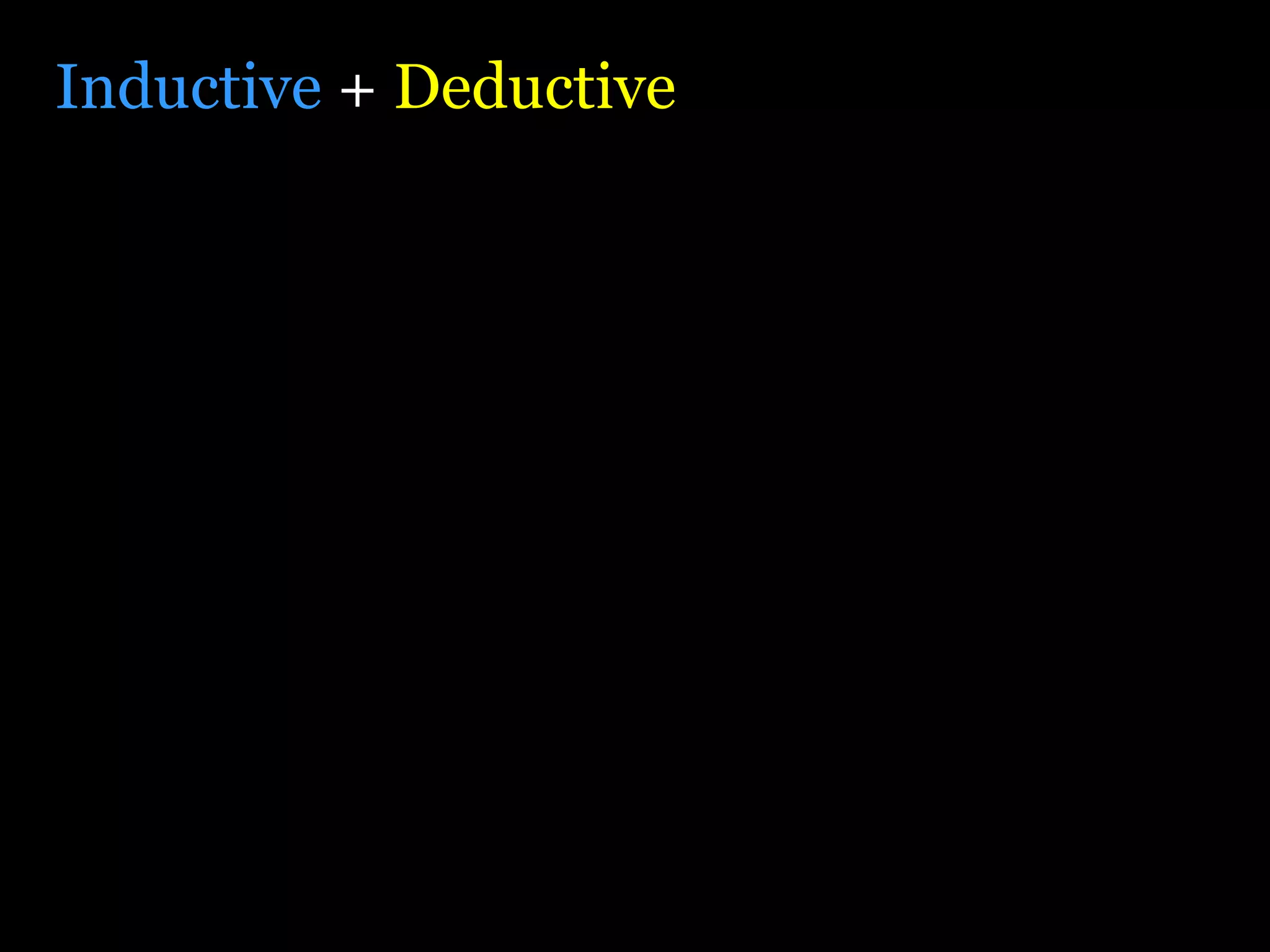 Inductive  +  Deductive 