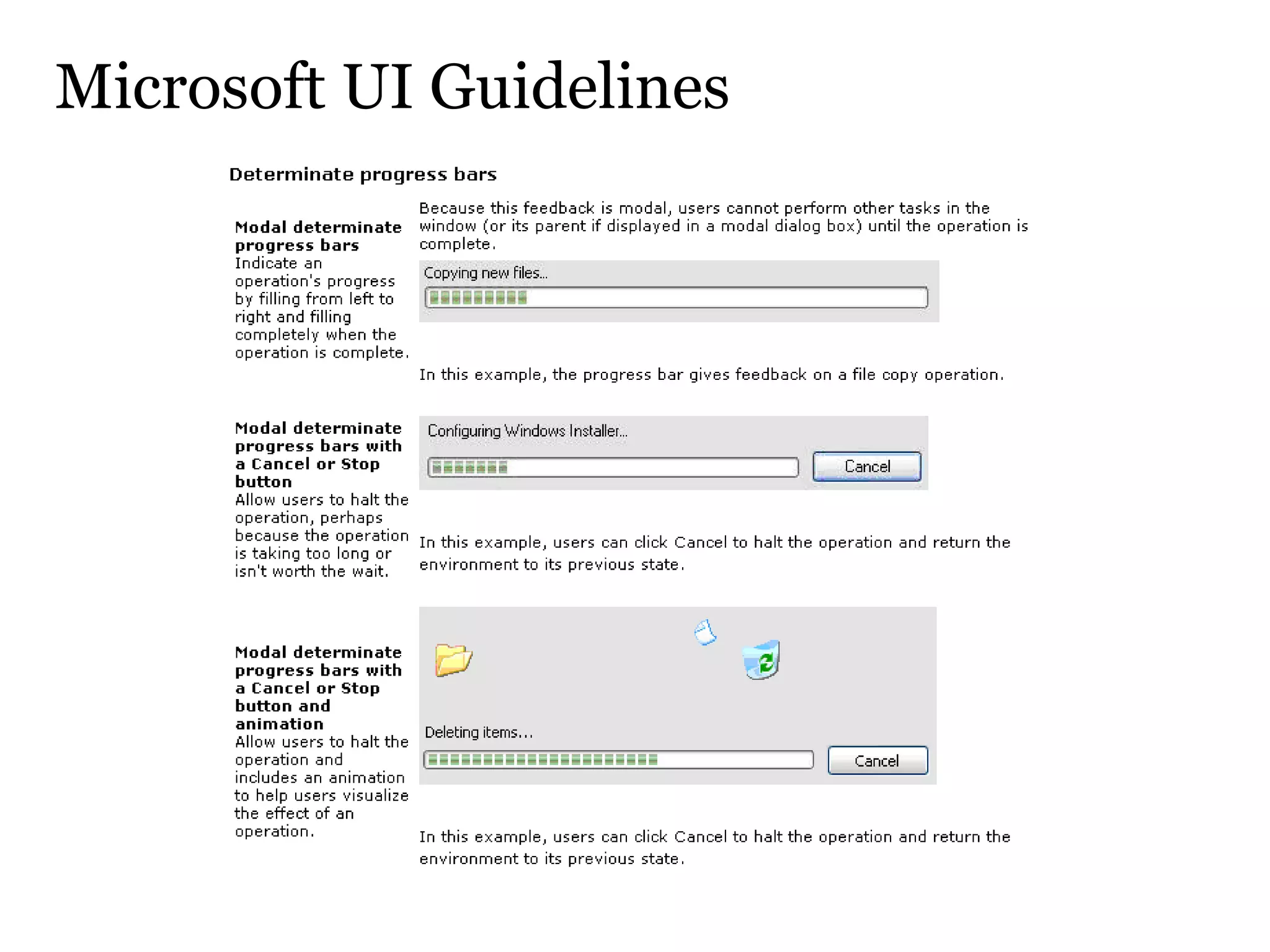 Microsoft UI Guidelines 