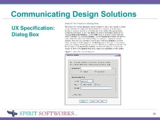 Communicating Design Solutions UX Specification: Dialog Box 