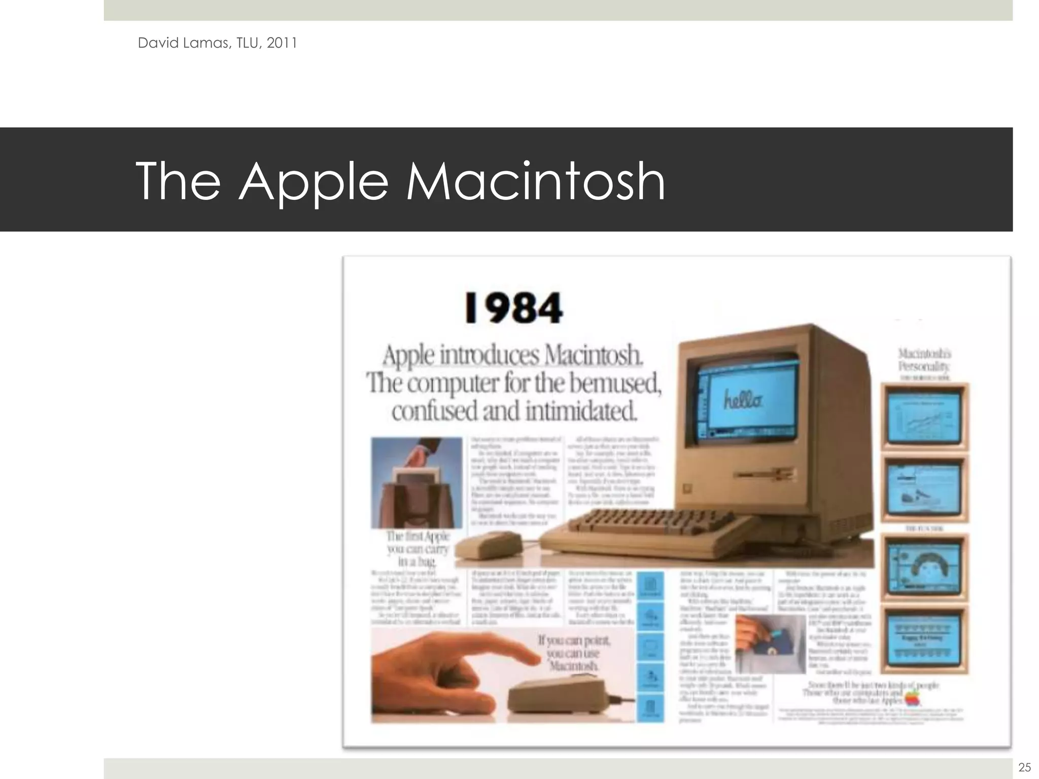 The Apple MacintoshDavid Lamas, TLU, 201125