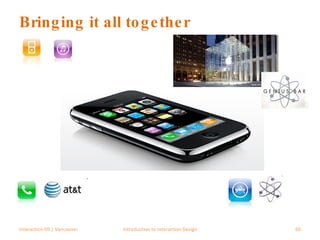 Bringing it all together Interaction 09 | Vancouver Introduction to Interaction Design 