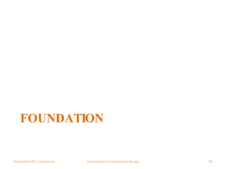 FOUNDATION Interaction 09 | Vancouver Introduction to Interaction Design 