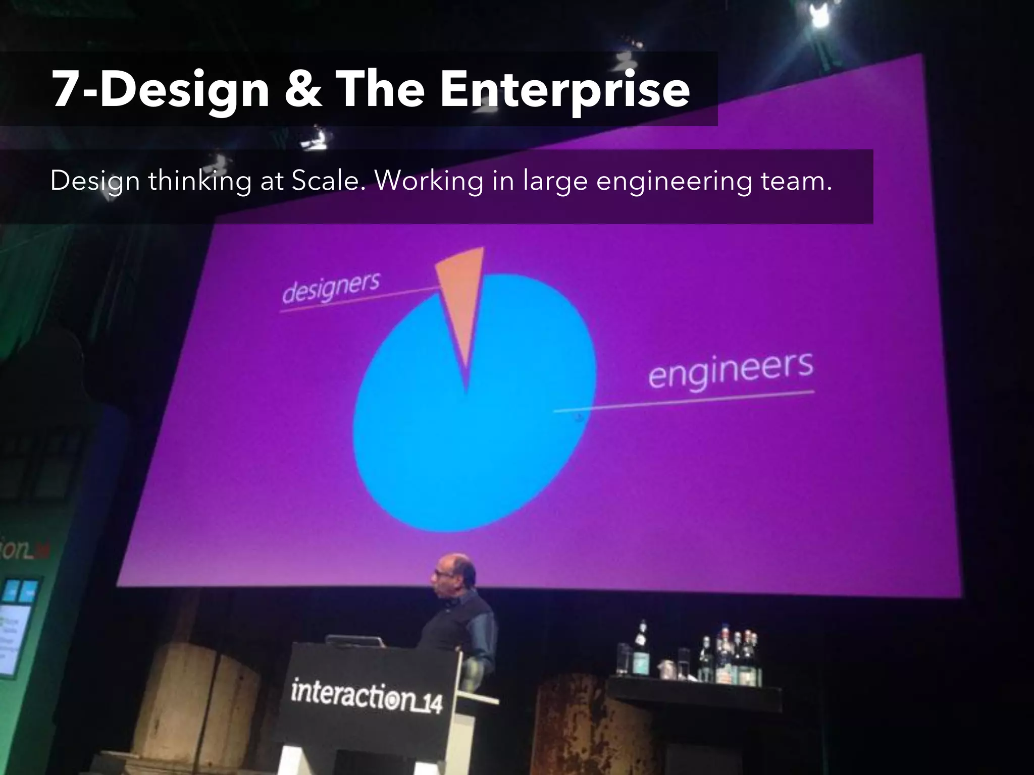 7-Design & The Enterprise
Design thinking at Scale. Working in large engineering team.

 