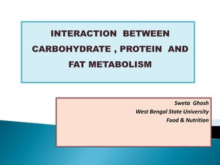 Sweta Ghosh
West Bengal State University
Food & Nutrition
 