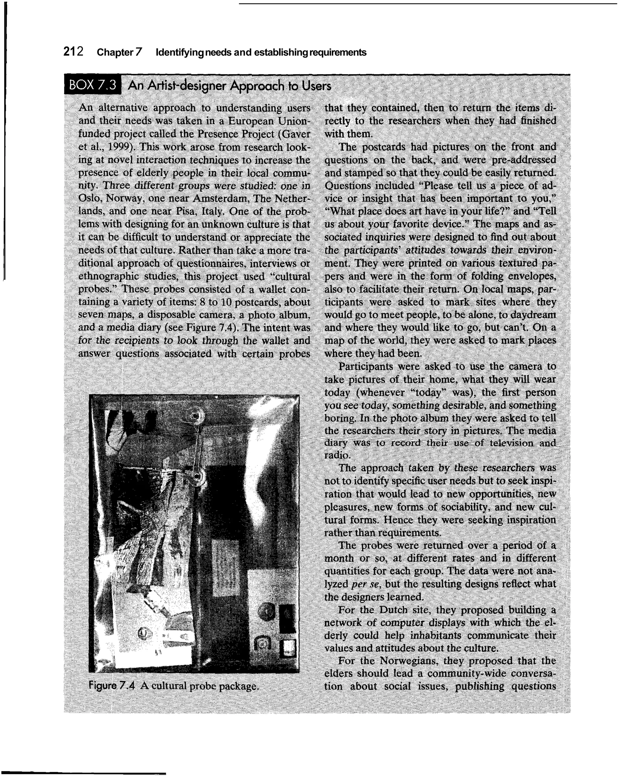 21 2   Chapter 7   Identifying needs and establishing requirements
 