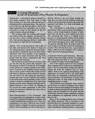 9.4 Understanding users' work: applying ethnography in design   289
 