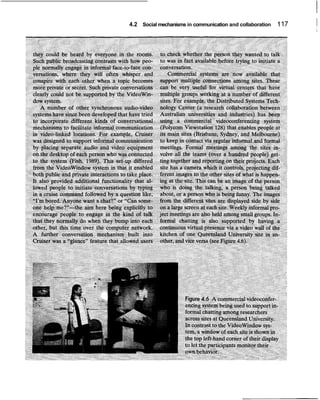 4.2 Social mechanisms in communication and collaboration 117 I
 