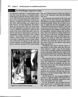 212 Chapter 7 Identifyingneeds and establishingrequirements
 