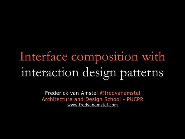 Interface composition with interaction design patterns | PDF