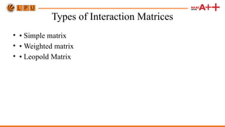 Interaction_Matrix_EIA_PTE436 environment Mass transfer humidification ...