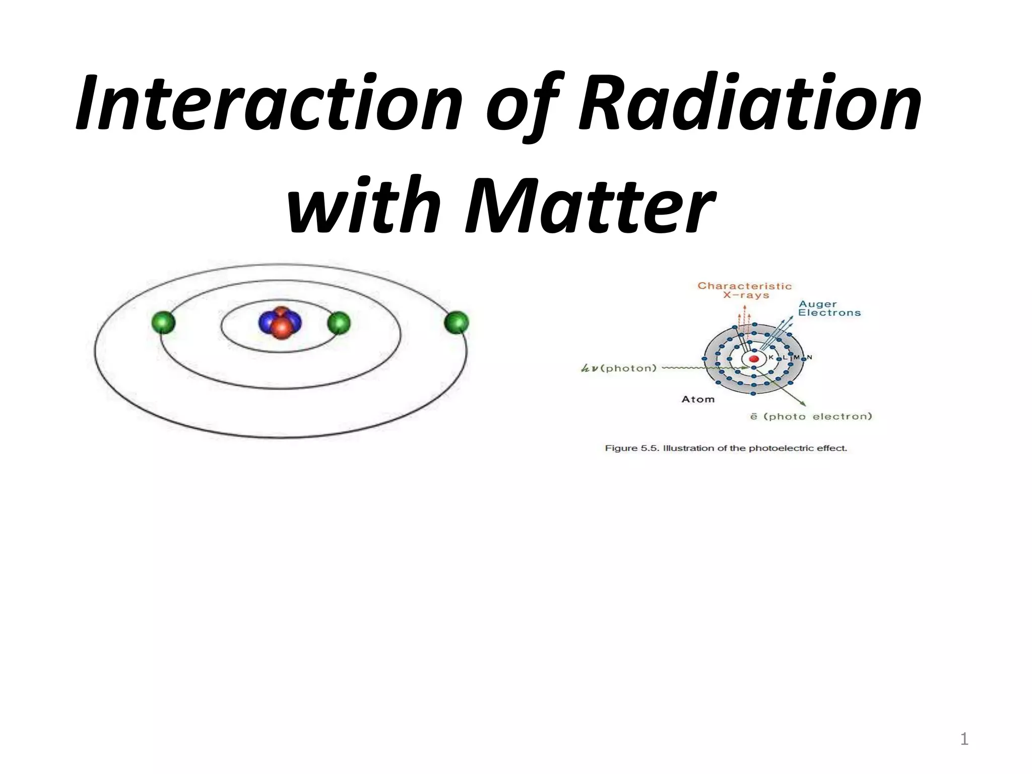 Interaction of radiation with matter | PPTX