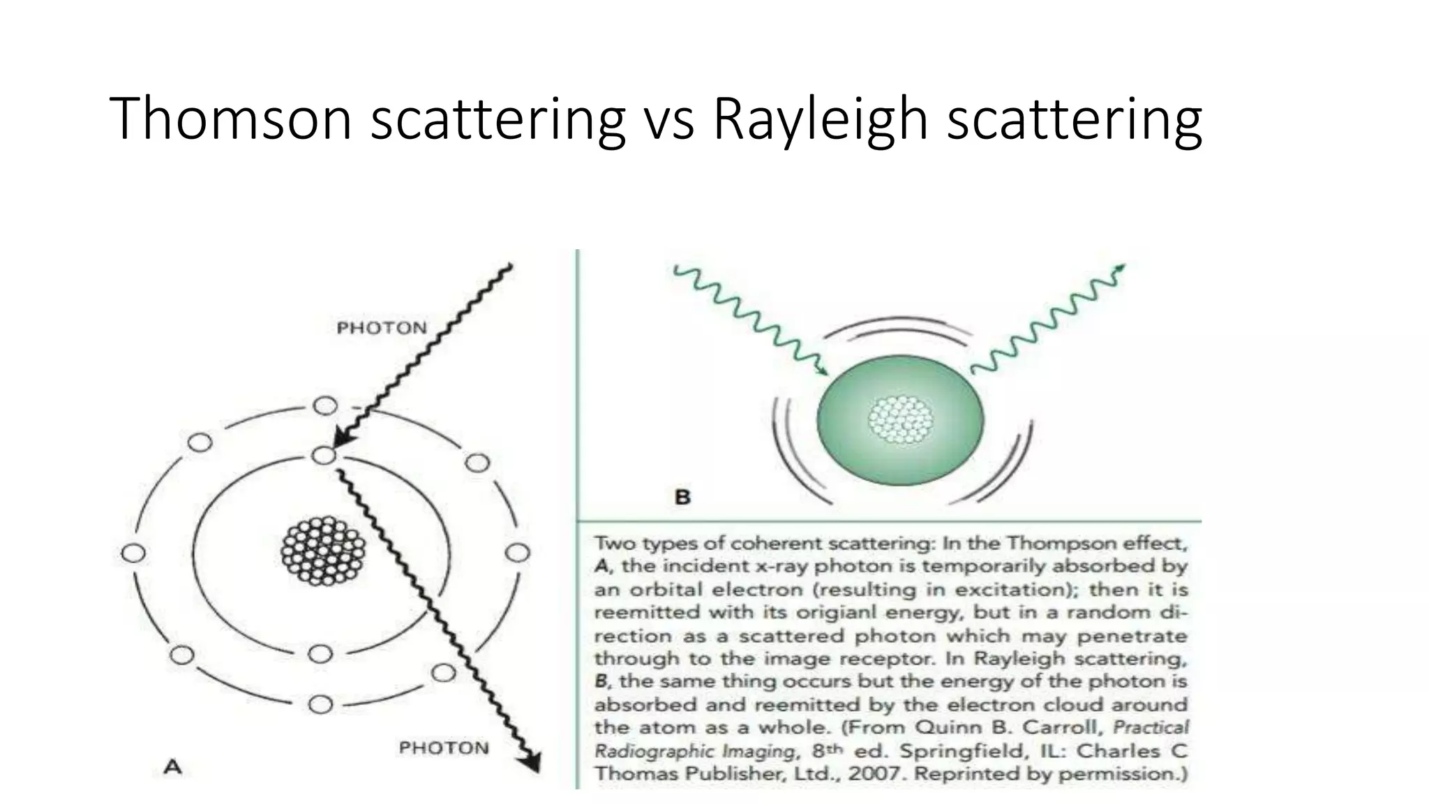 Thomson scattering vs Rayleigh scattering
 