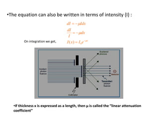 INTERACTION OF IONIZING RADIATION WITH MATTER Slide 6