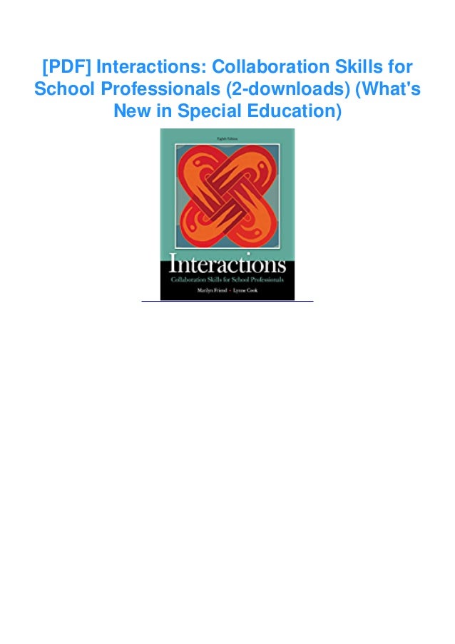⚡[PDF] Interactions: Collaboration Skills for School Professionals (2 ...