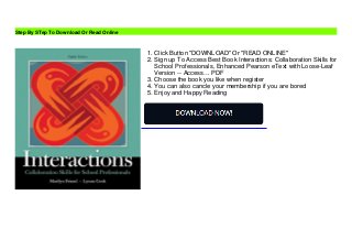 Best Book Interactions: Collaboration Skills for School Professionals,