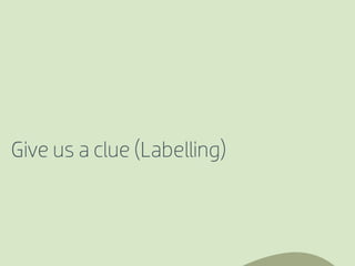 Give us a clue (Labelling)
 