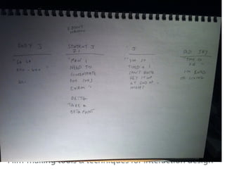 Film-making tools & techniques for interaction design
 