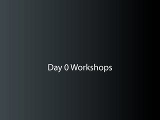 Day 0 Workshops
 
