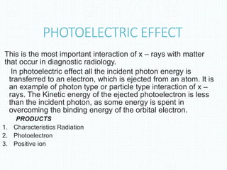 Interactions of x rays with matter. | PPTX