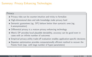 Practical Considerations for Interactive AI: Robustness, Privacy, Fairness, Transparency Slide 76