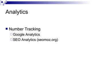 Analytics Number Tracking Google Analytics SEO Analytics (seomoz.org) 