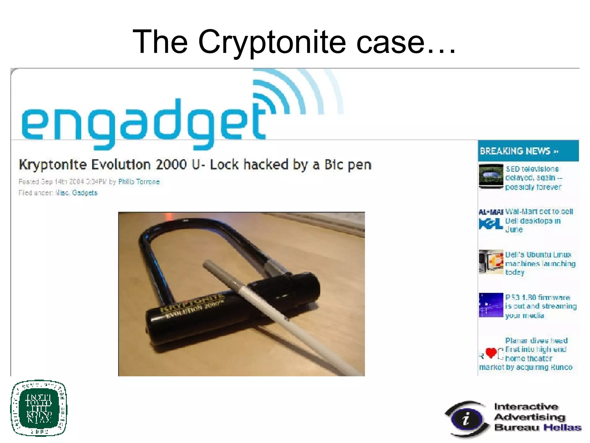 The Cryptonite case… 
