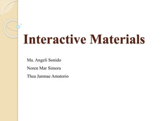 Interactive materials | PPT